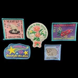 1995 AND 1996 5 GIRL SCOUT PATCHES